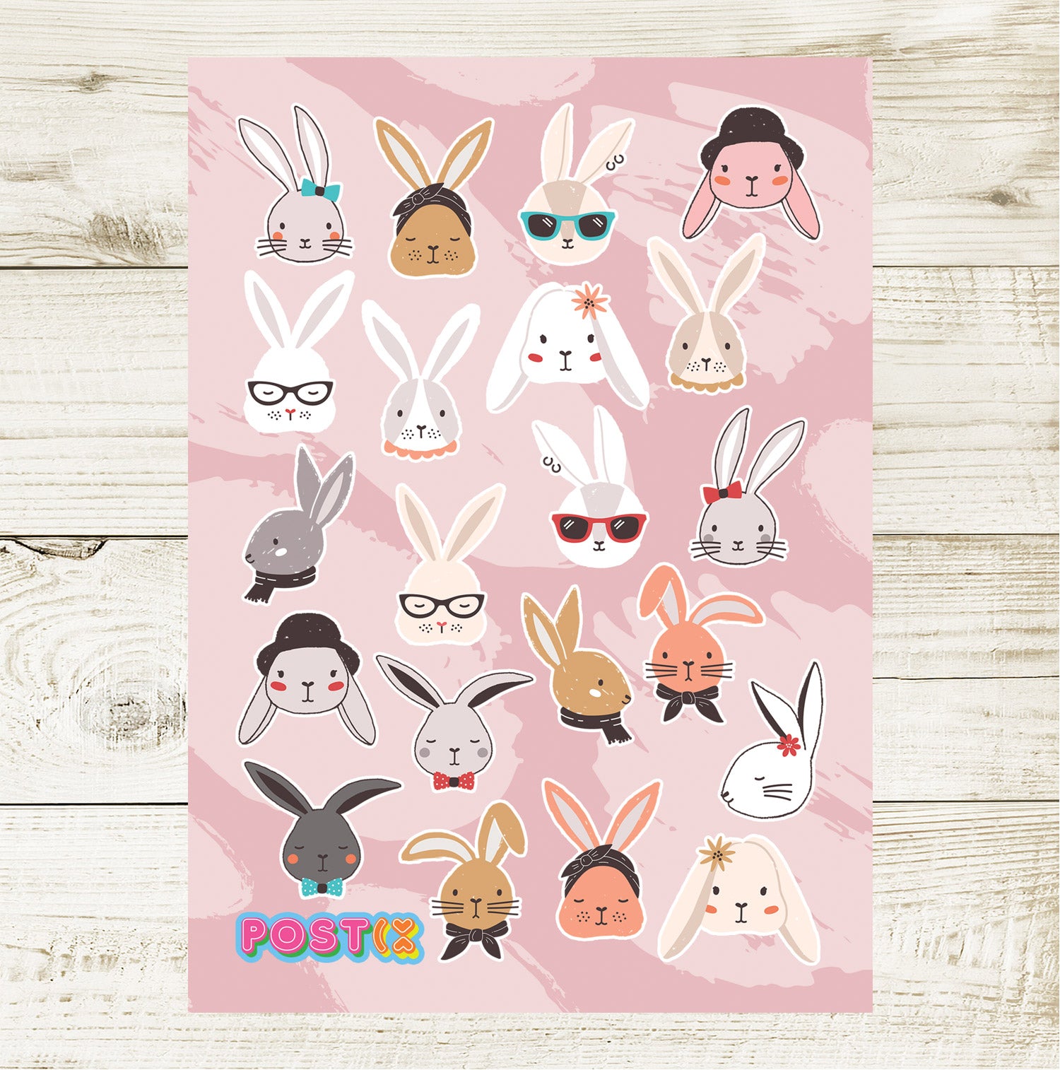 Funny Bunnies Sticker Sheet