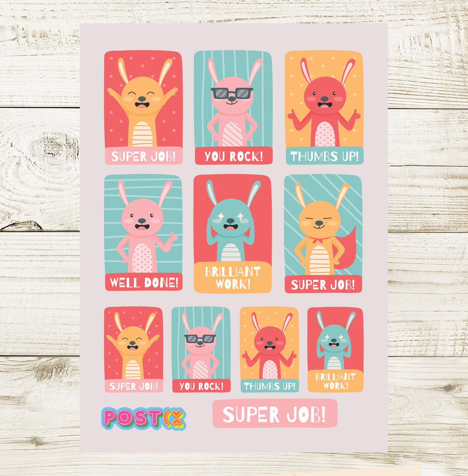 Praise Bunnies Sticker Sheet