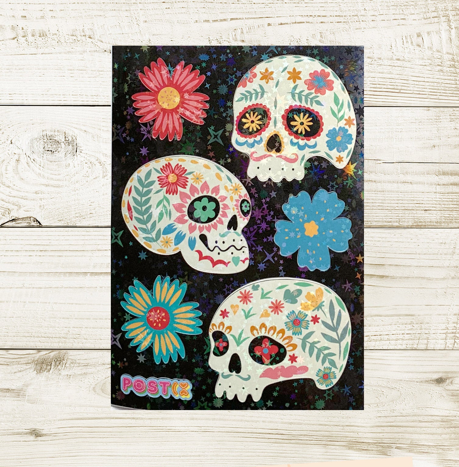 El Dia de los Muertos Mini Hologram Sticker Sheet