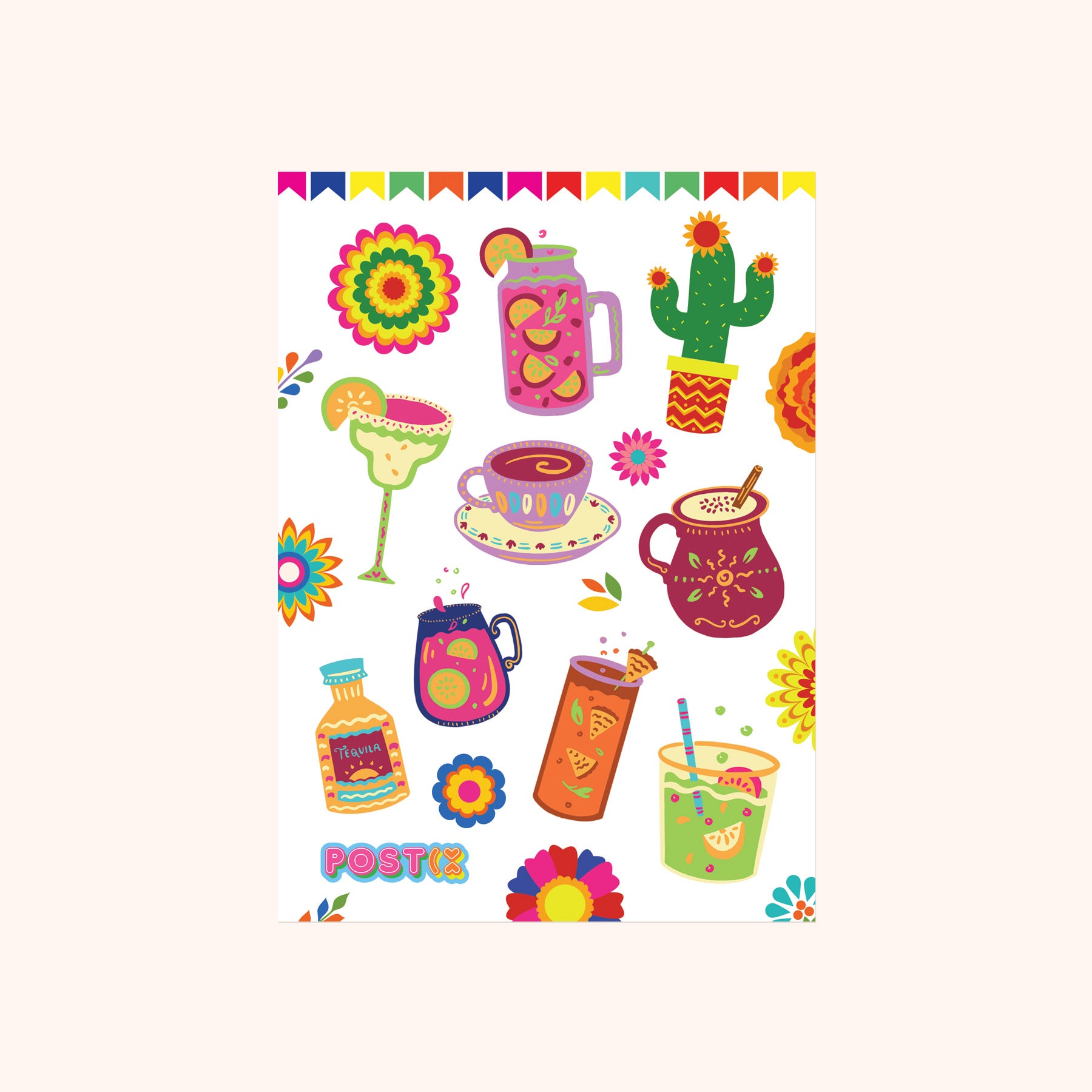 Fiesta Drinks Sticker Sheet