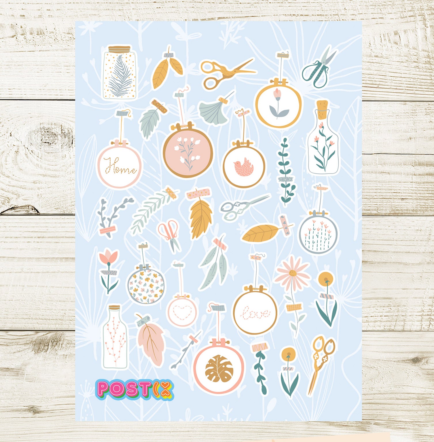 Vintage Stitches Sticker Sheet