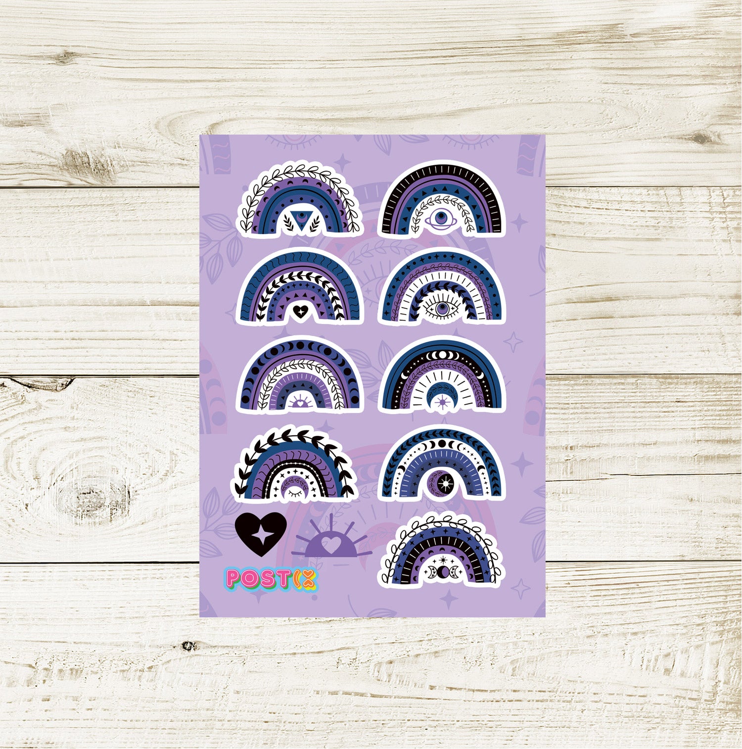 Eclectic Rainbow Mini Sticker Sheet