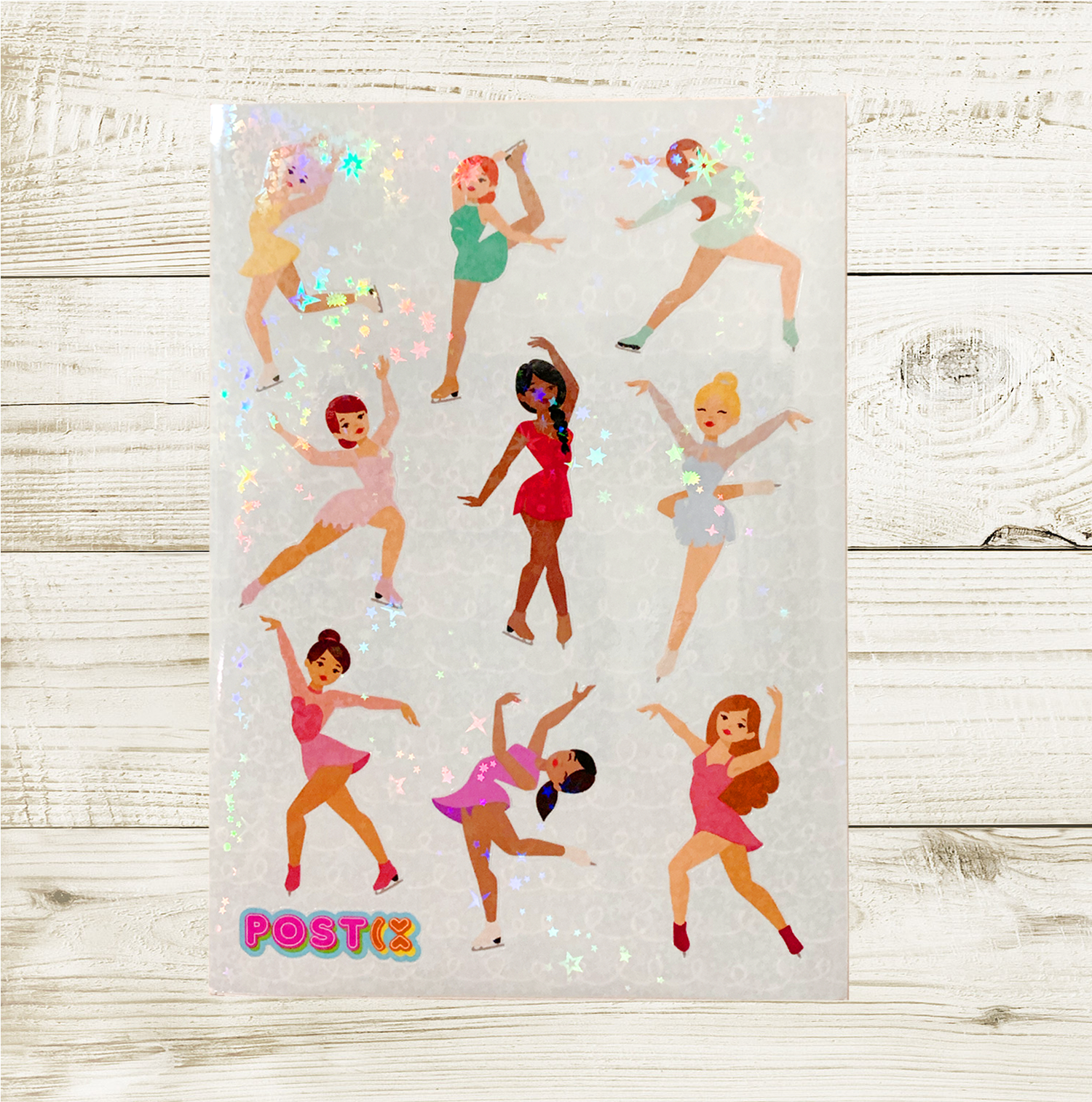 Spin & Sparkle Skaters Hologram Sticker Sheet