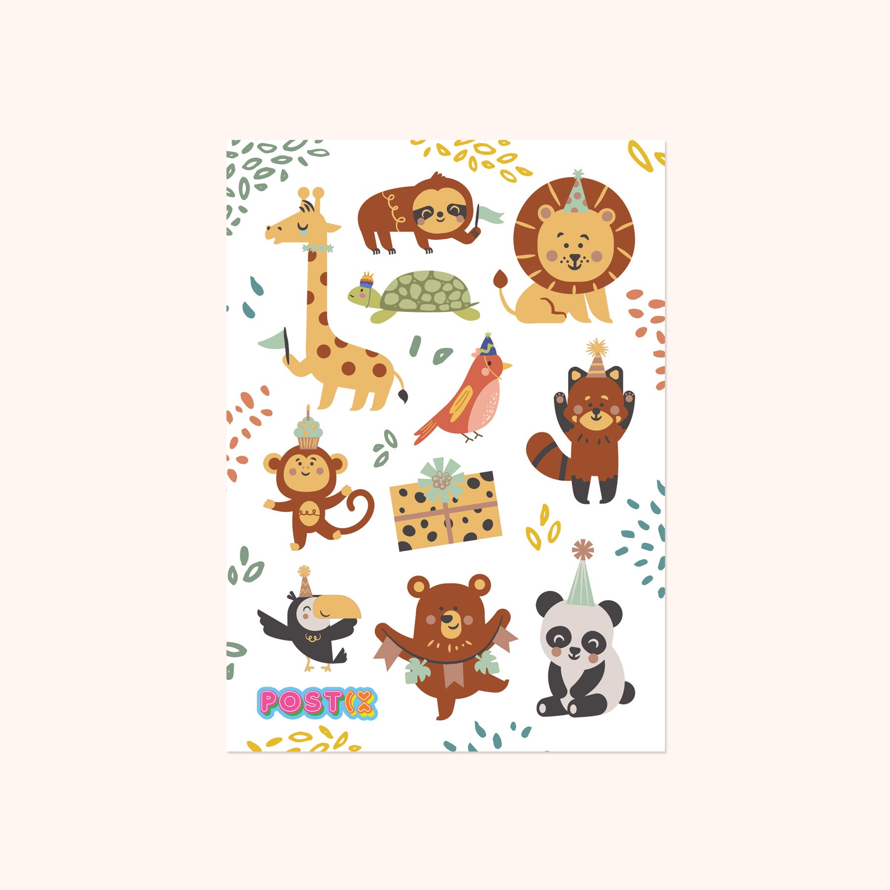 Jungle Party Sticker Sheet