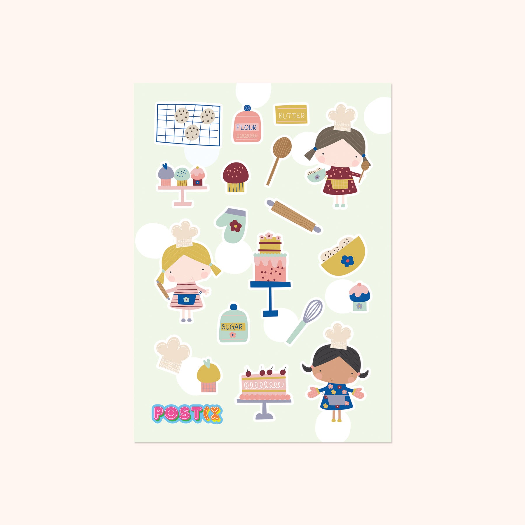 Kids Kitchen Bakeoff Sticker Sheet