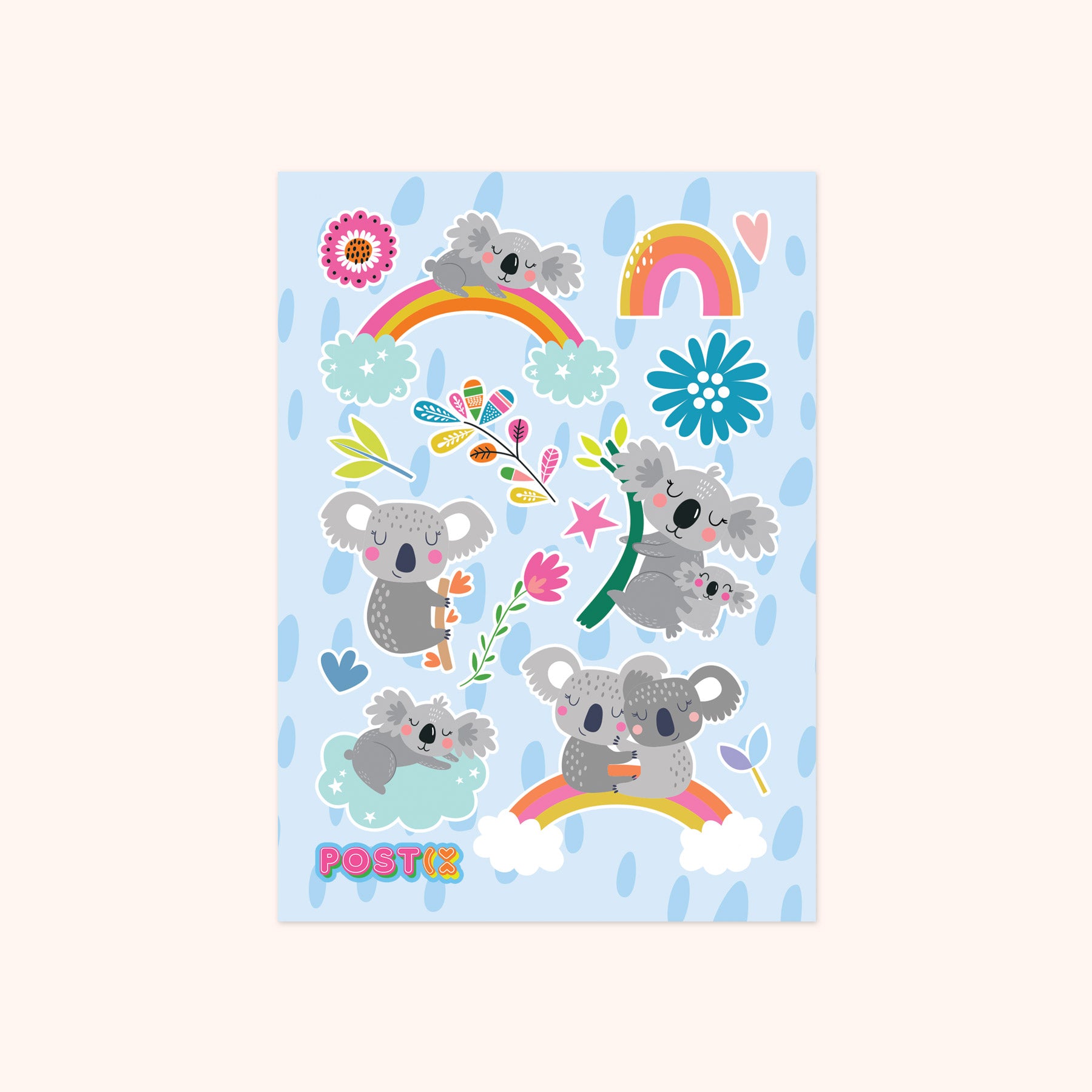 Koala's Quiet Time A6 Sticker Sheet