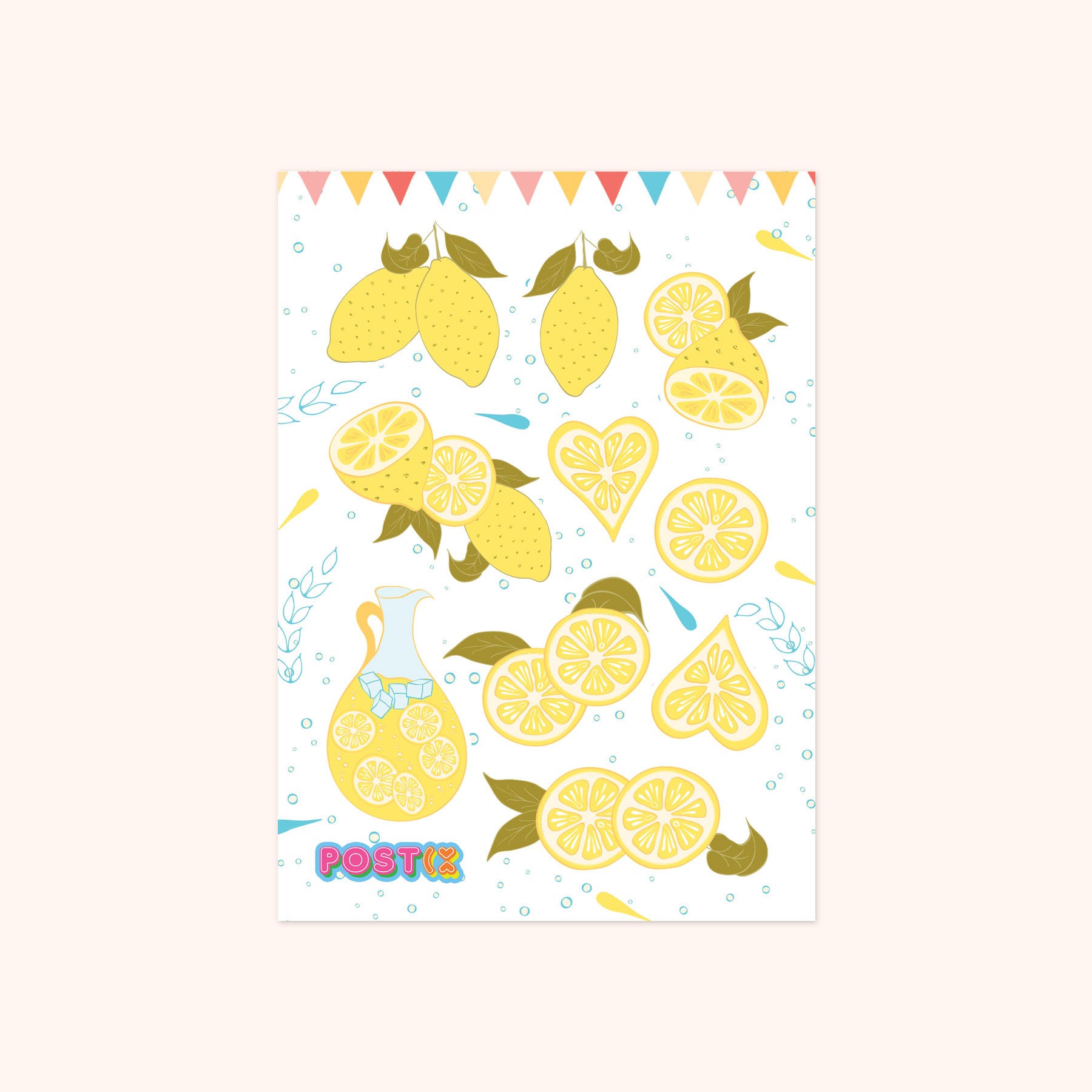 Sweet Lemonade Washi Sticker Sheet