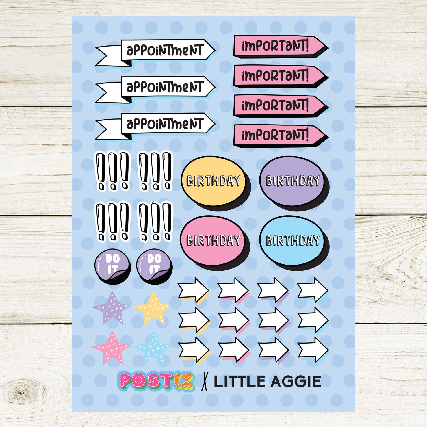 Little Aggie Diary x Postix A6 Sticker Sheets