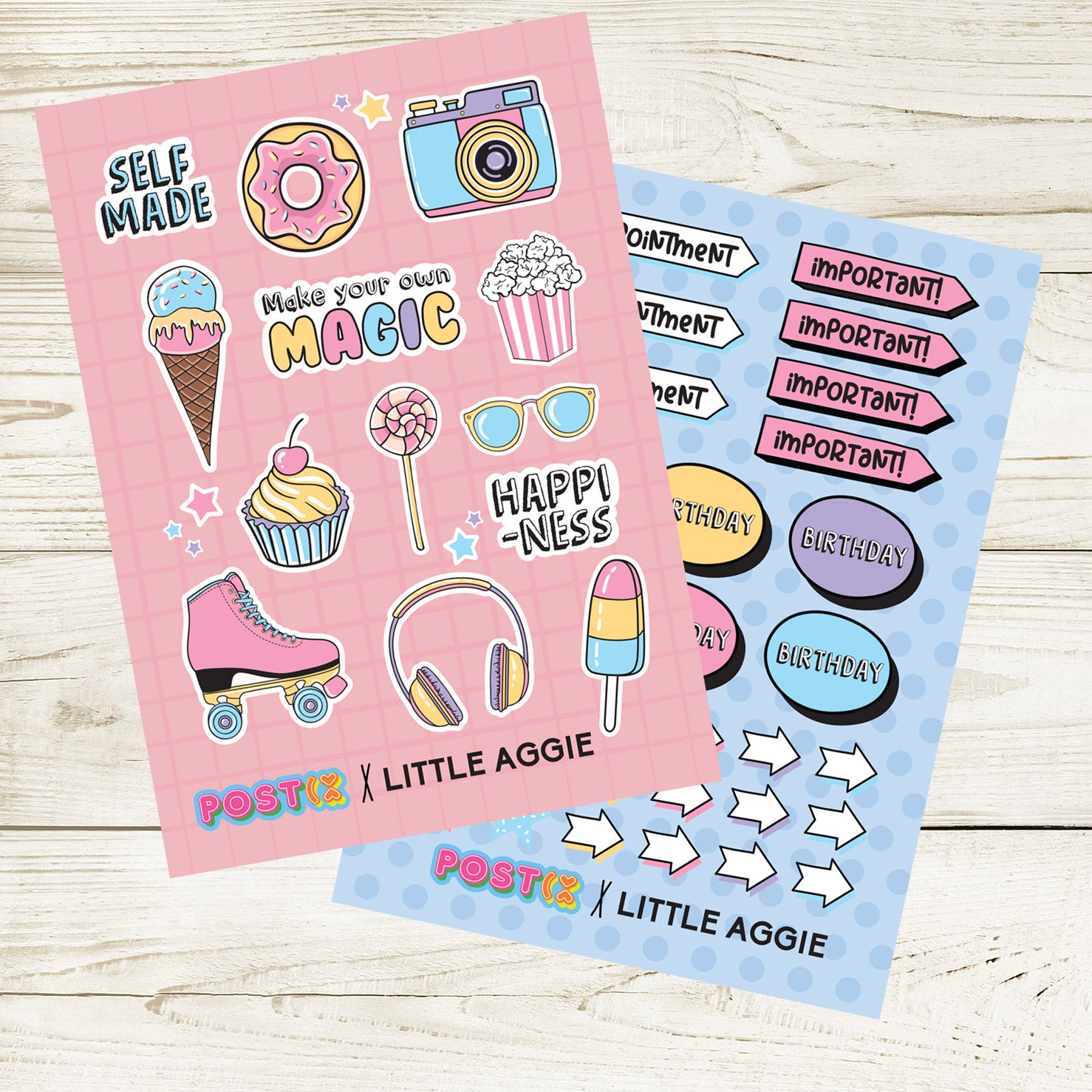 Little Aggie Diary x Postix A6 Sticker Sheets