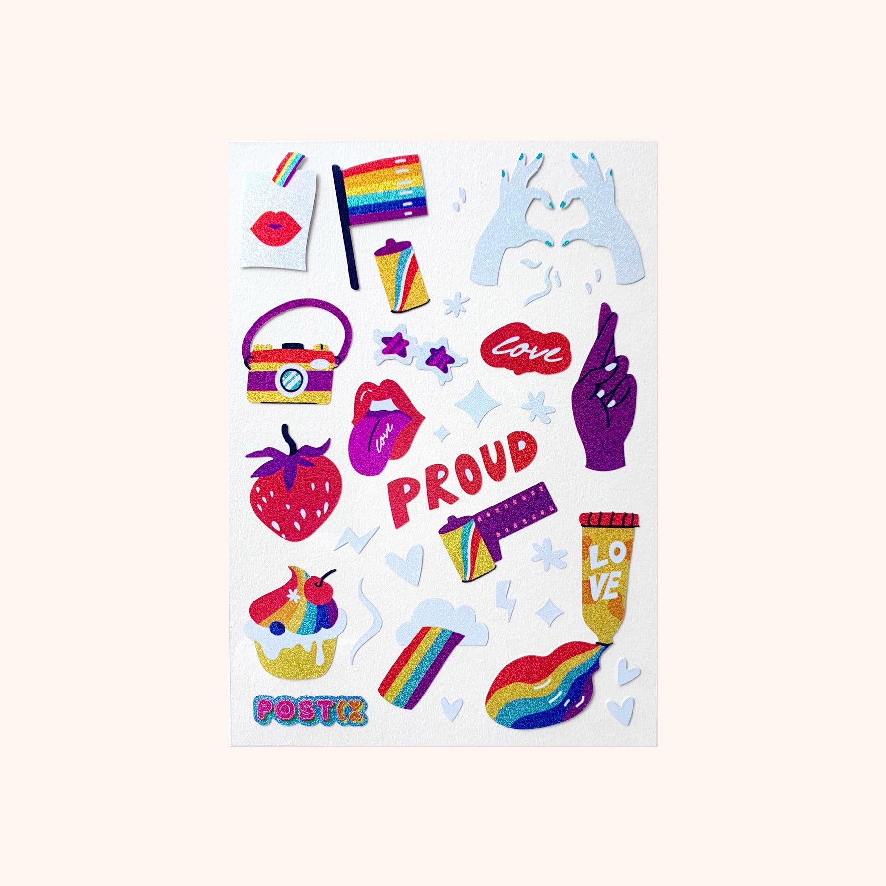 Love is Love A6 Hologram Sticker Sheet