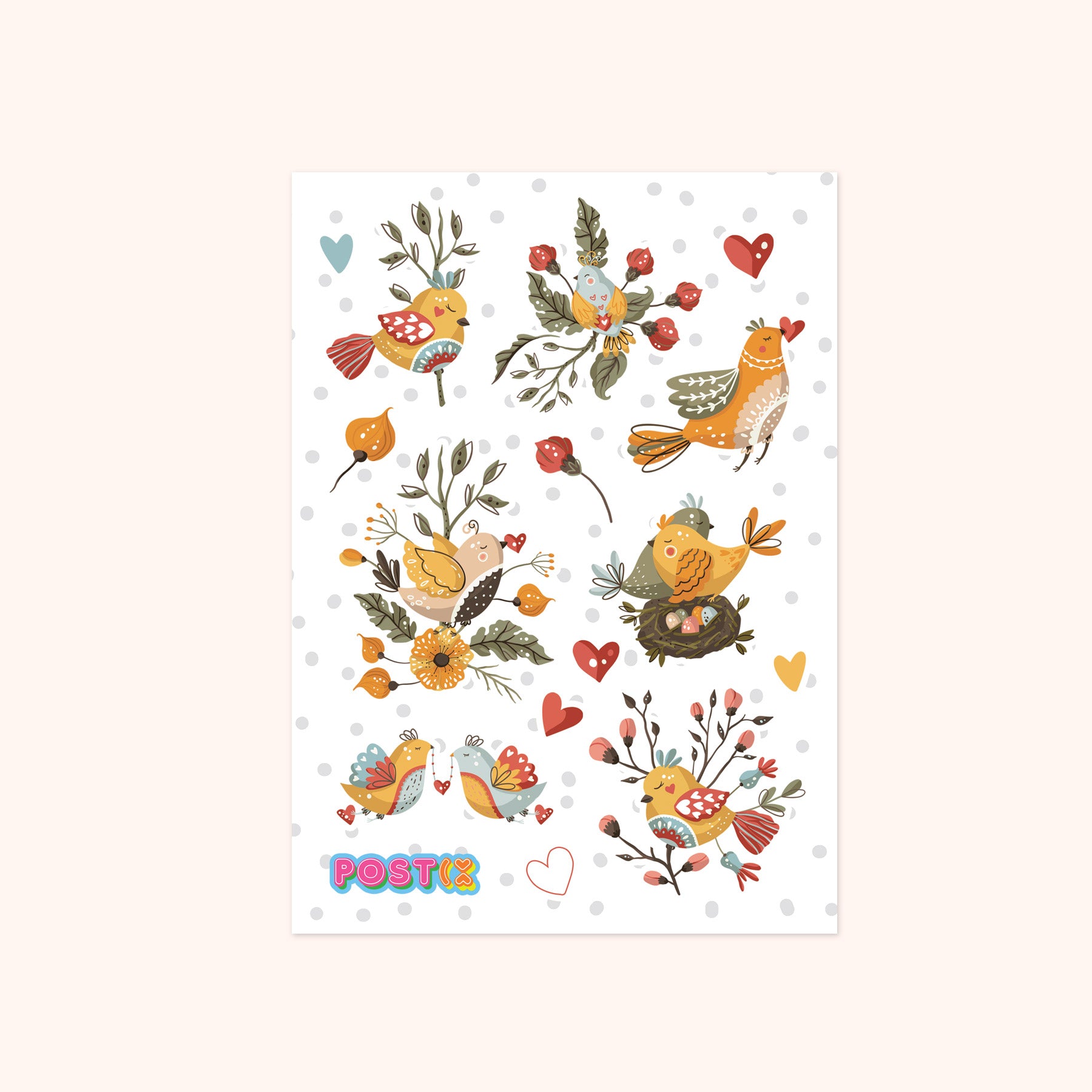 Lovey Dovey A6 Sticker Sheet