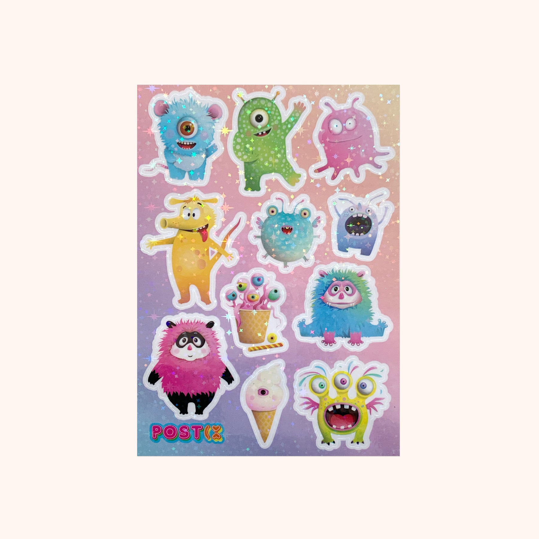 Monster Party Hologram Sticker Sheet