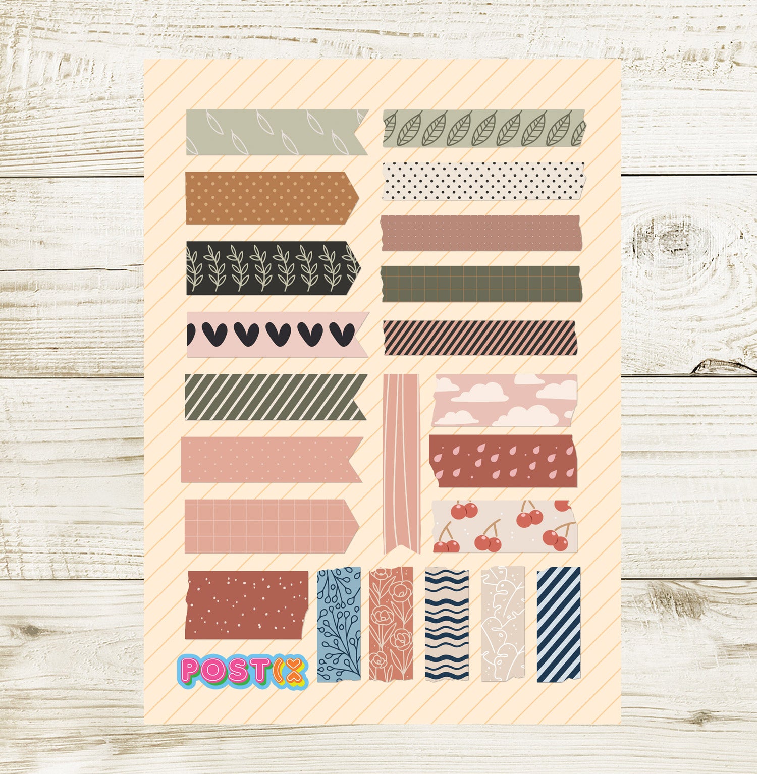 Autumn Washi Tape Sticker Sheet