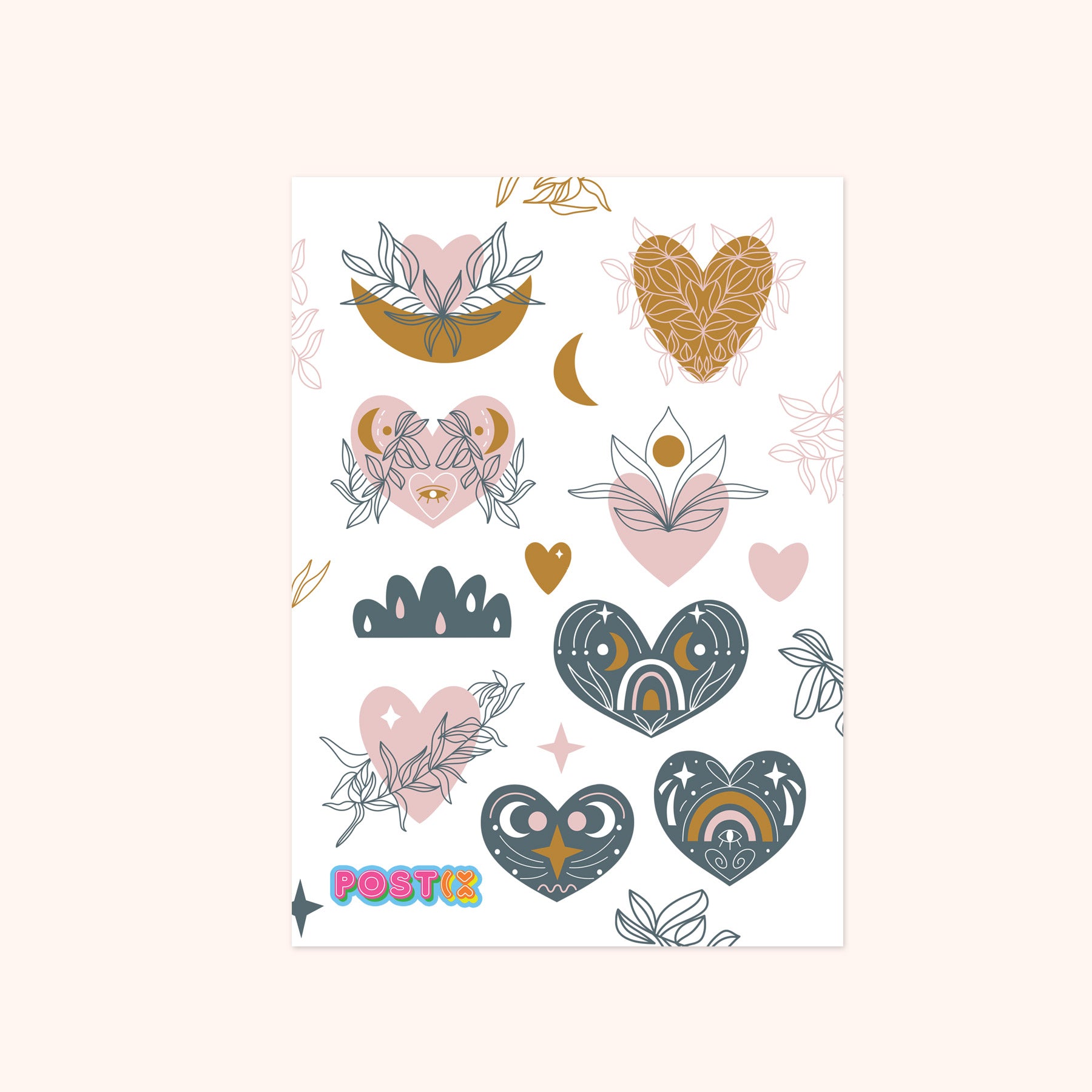 Paper Hearts Paper Sticker Sheet