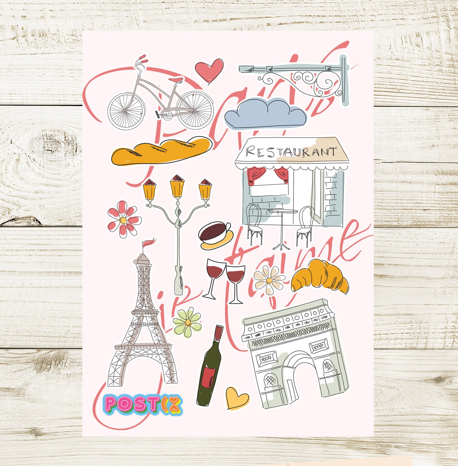 Love from Paris Sticker Sheet