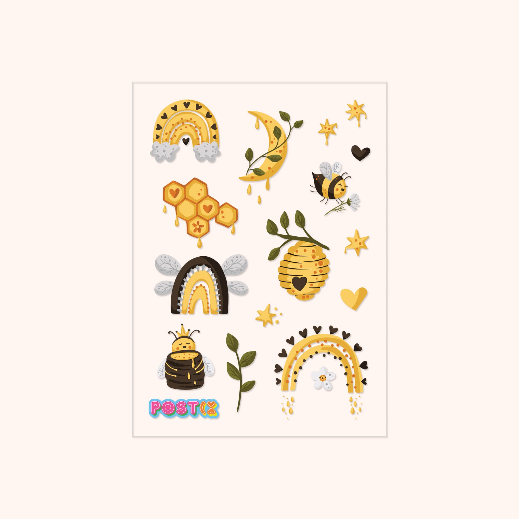 Pot of Honey Gold Transparent Sticker Sheet