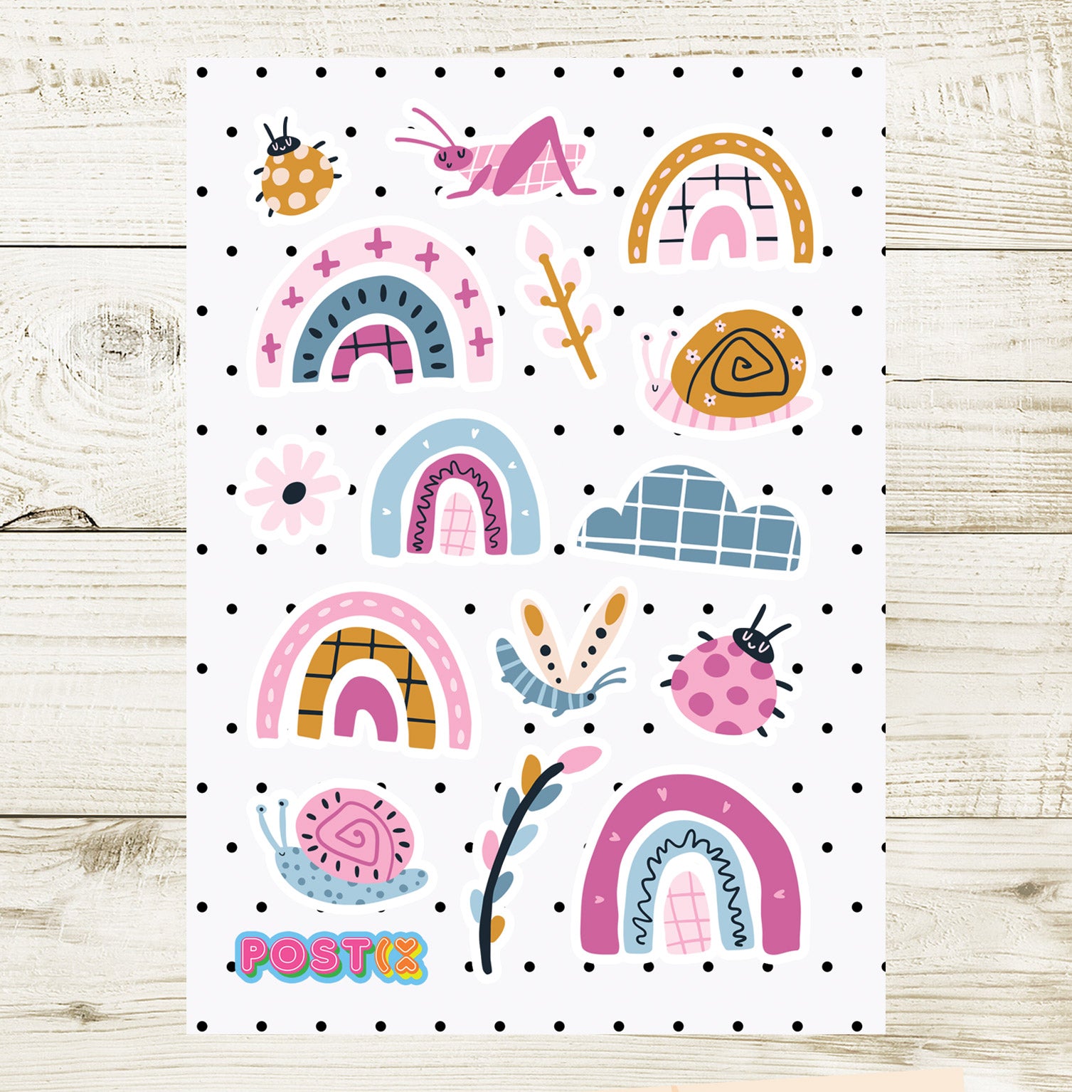 Rainbows & Critters Sticker Sheet