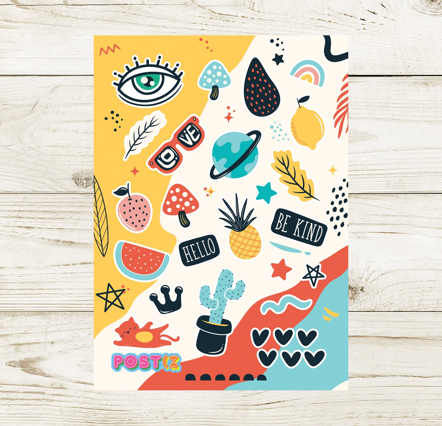 Abstract Fun A6 Sticker Sheet