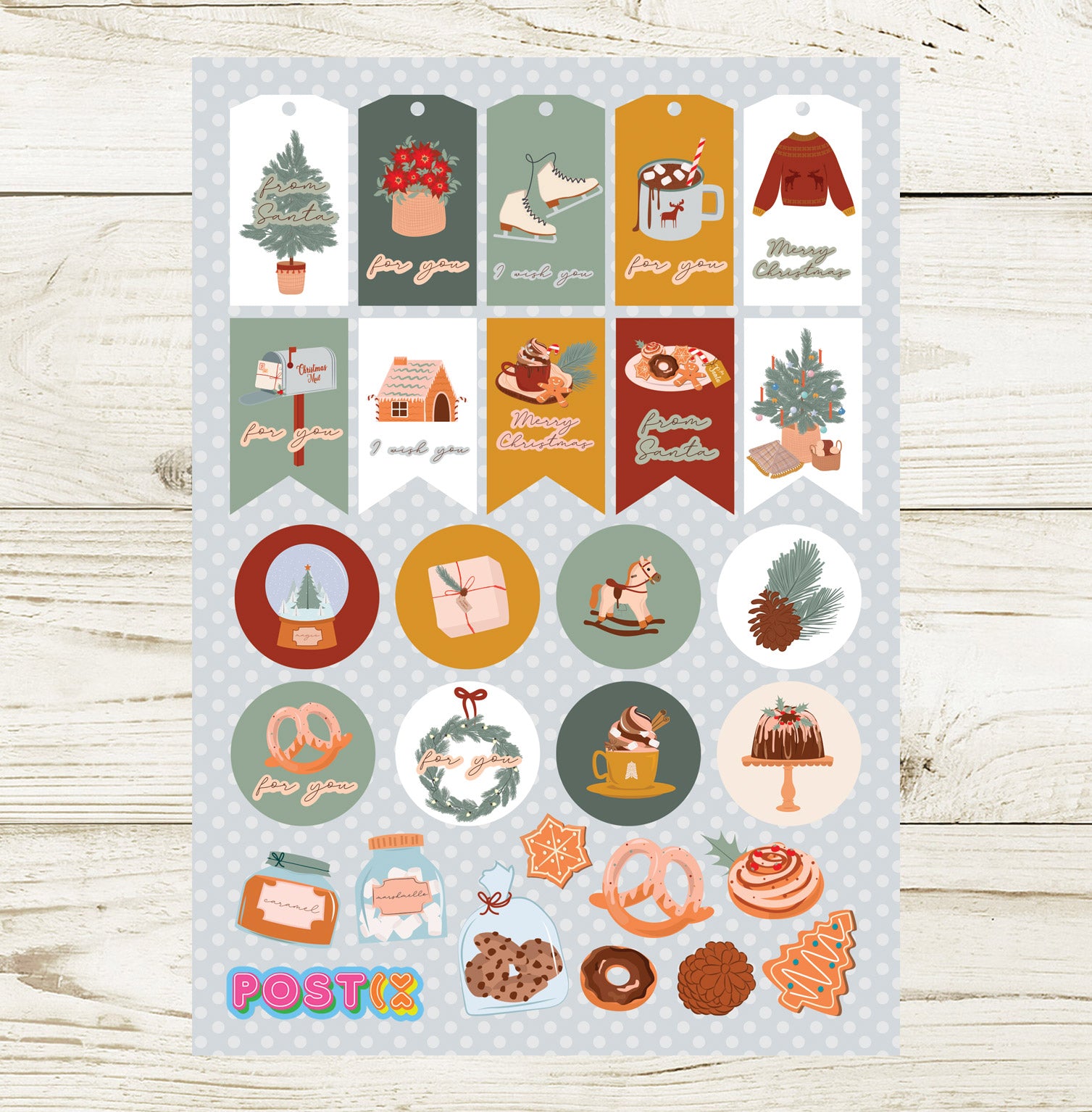 Santa's Sweet Selection Large Sticker Sheet