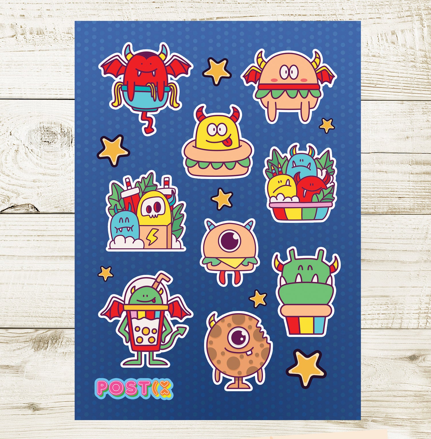 Snack Monsters Sticker Sheet