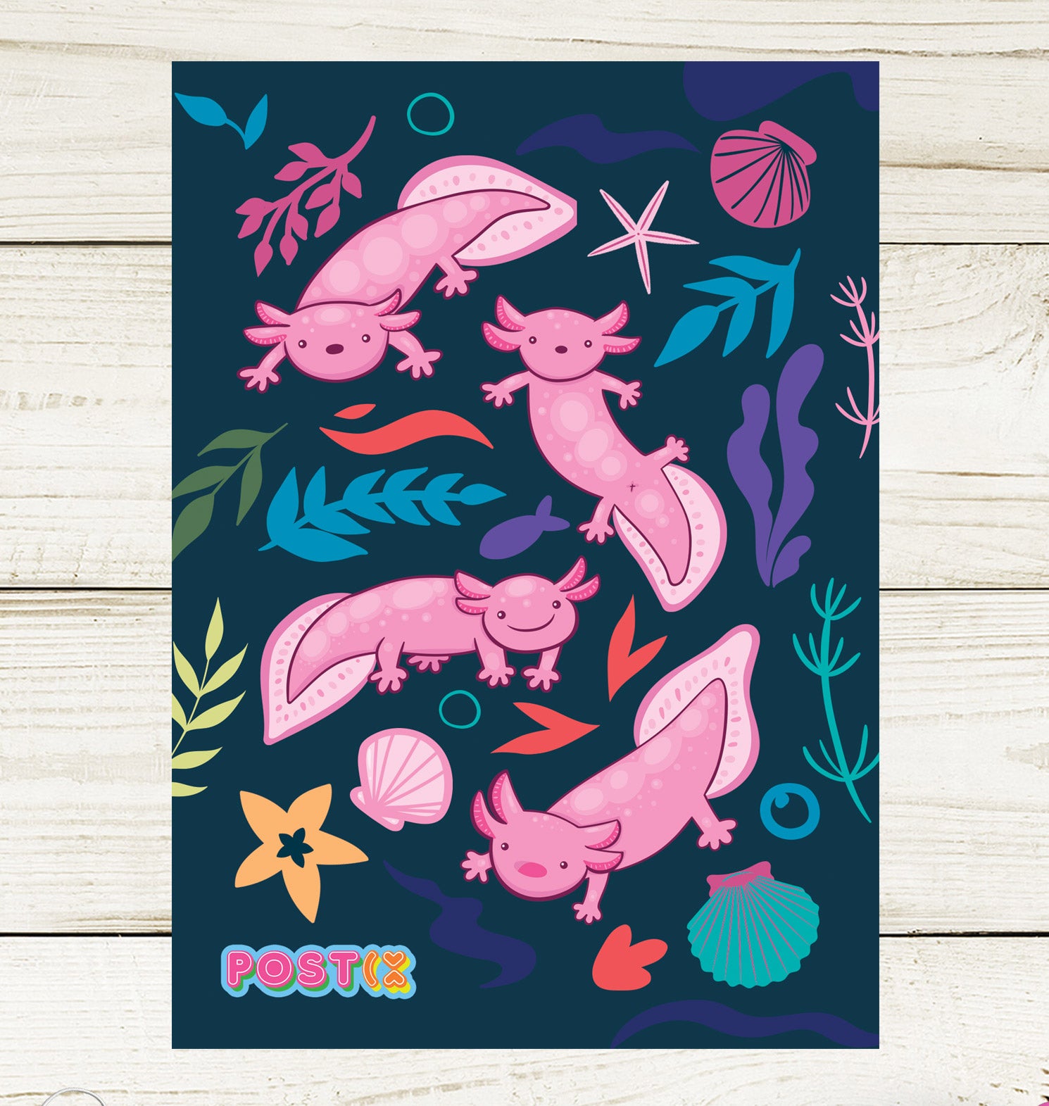 Axolotls' Garden Sticker Sheet