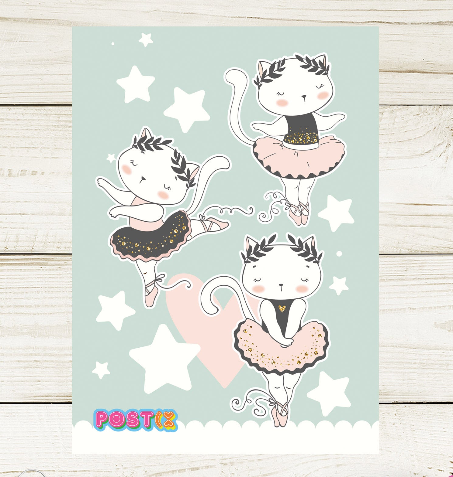 Purrfect Pirouettes Sticker Sheet