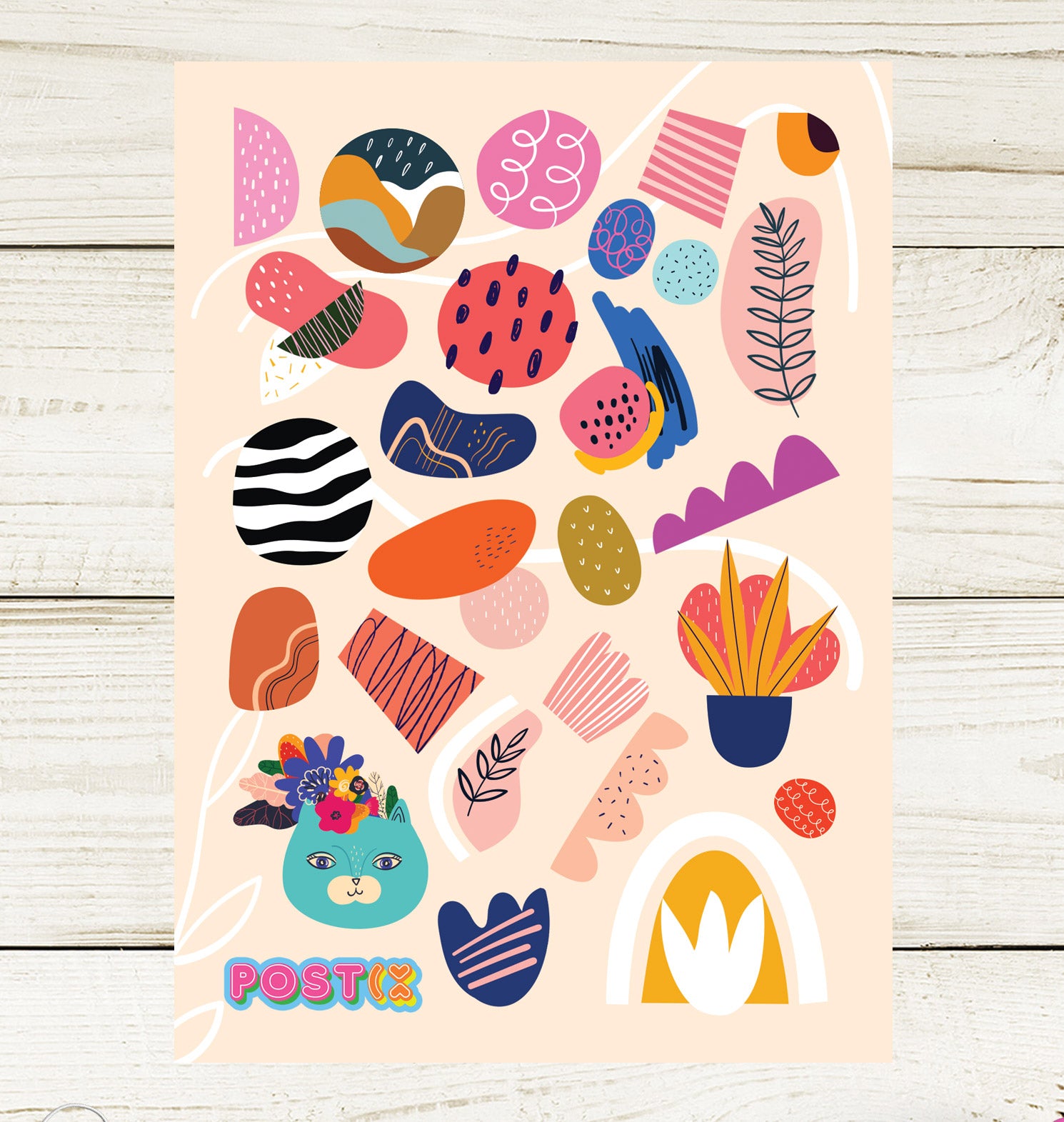 Abstract Confetti Sticker Sheet