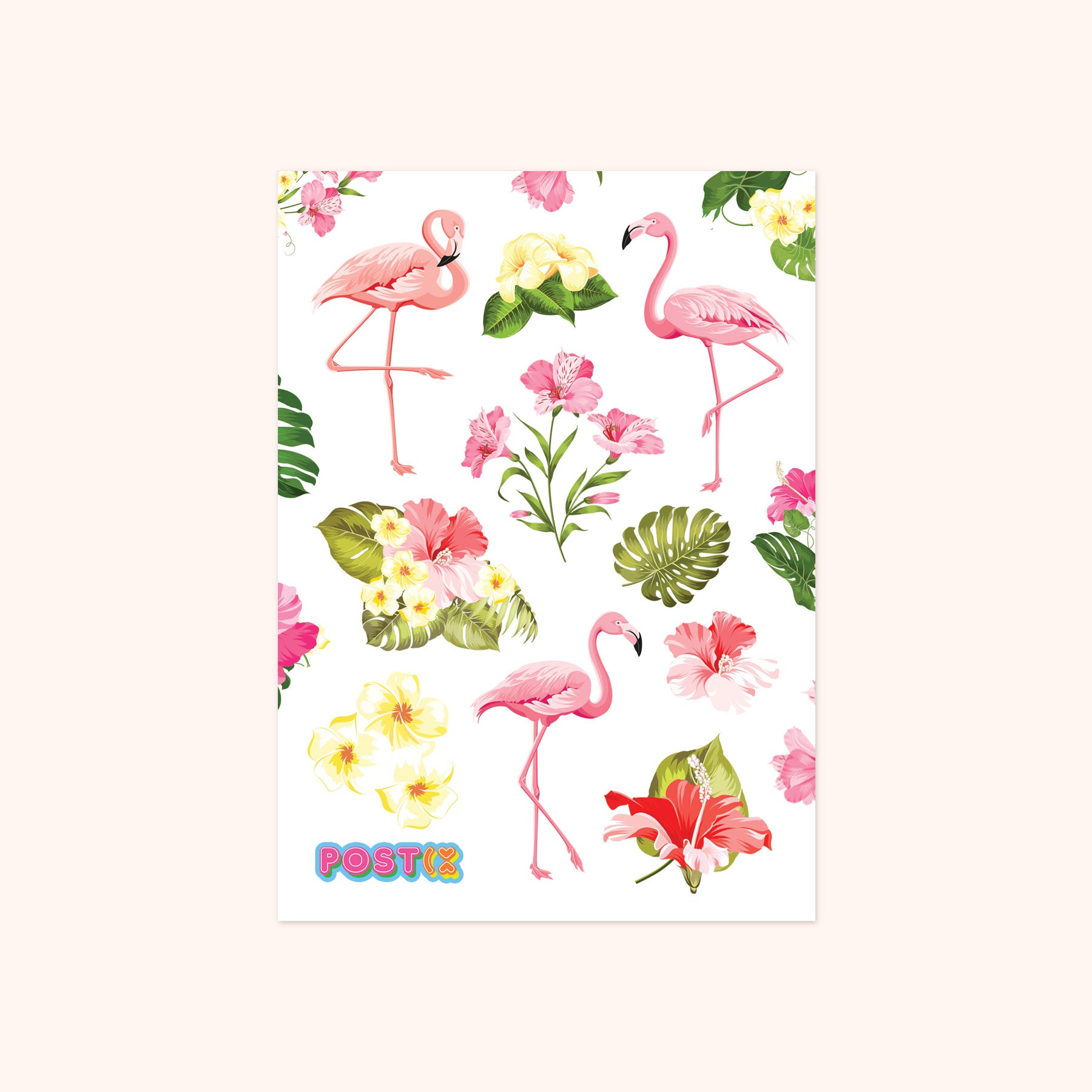 A Flamboyance of Flamingos Washi Sticker Sheet