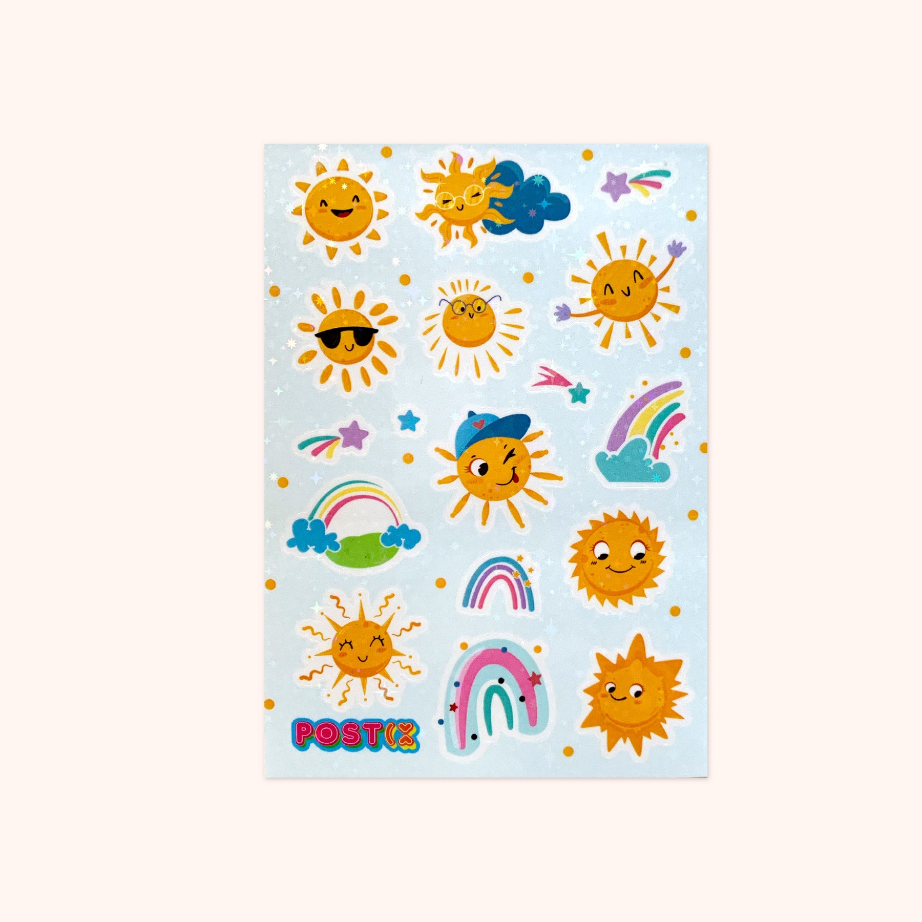 Happy Sunshine Days Hologram Sticker Sheet