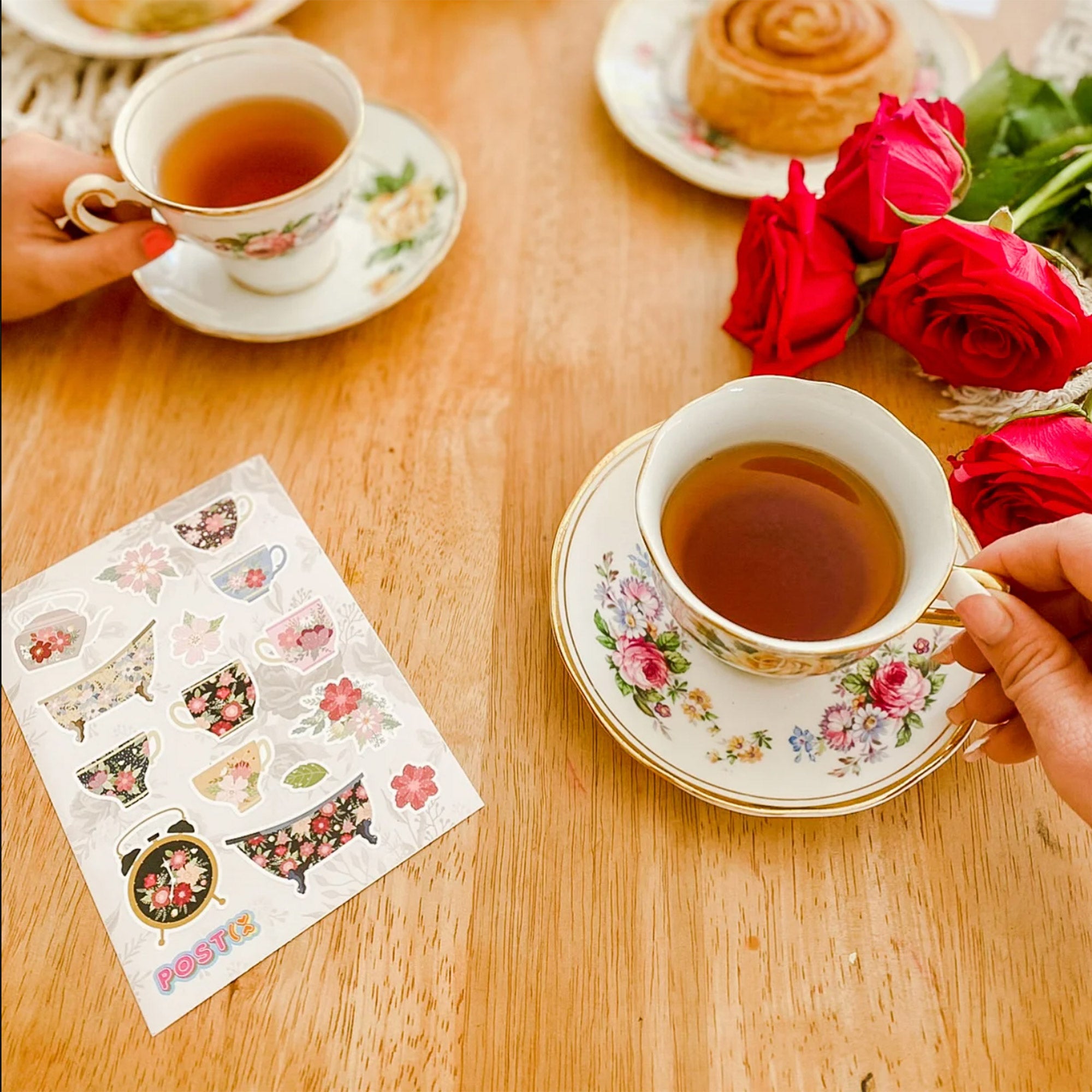 Vintage Tea and Bath Time Sticker Sheet