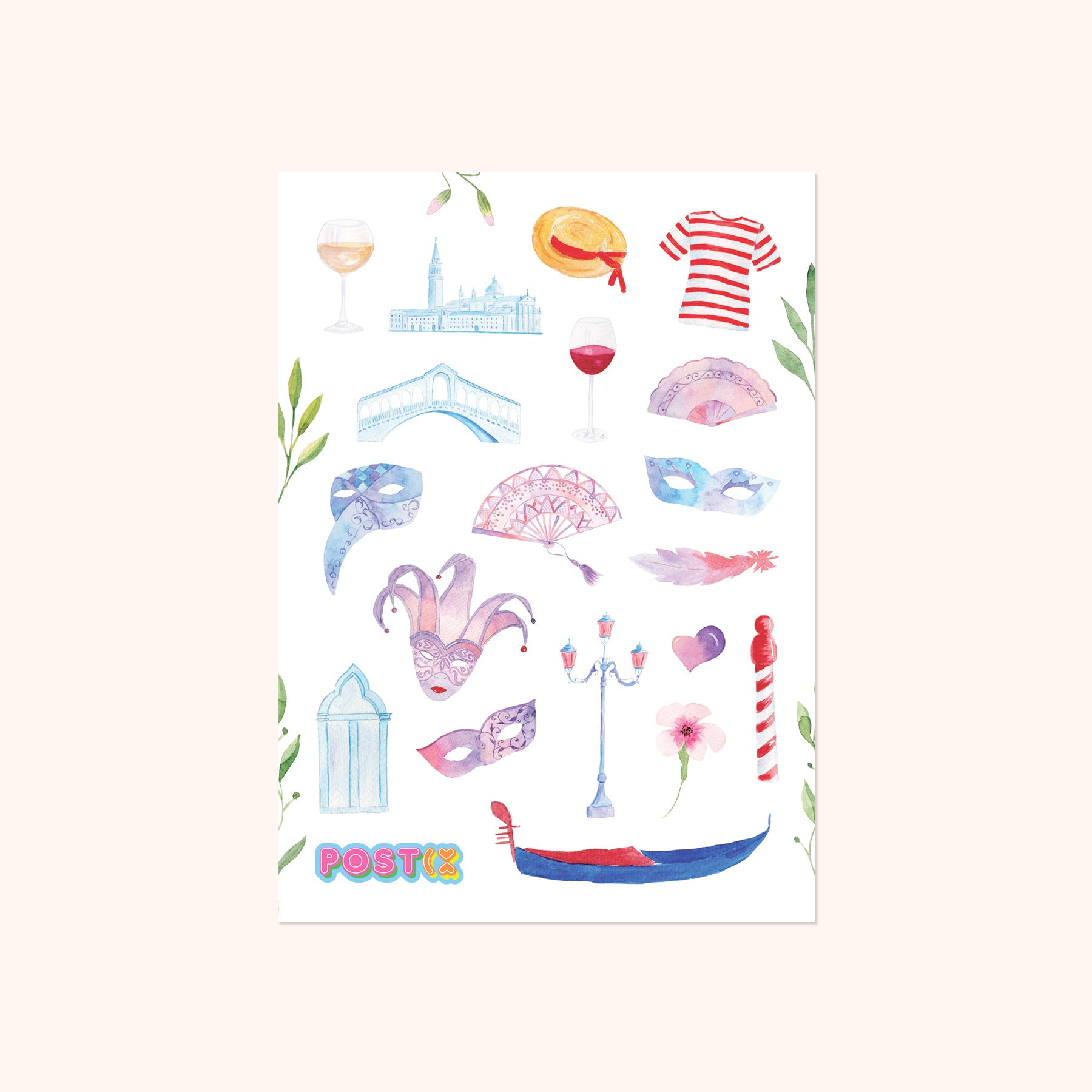 Moments in Venice Washi Sticker Sheet