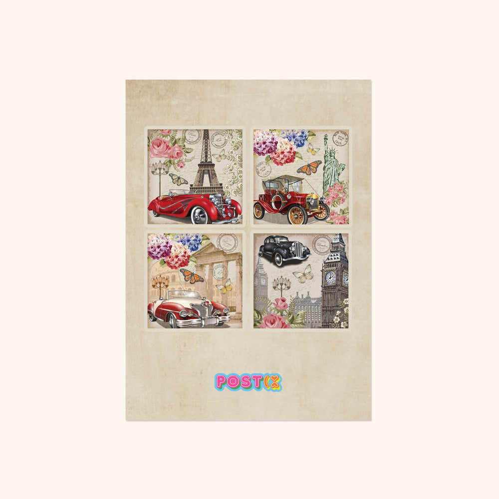 Vintage Road Trip Sticker Sheet
