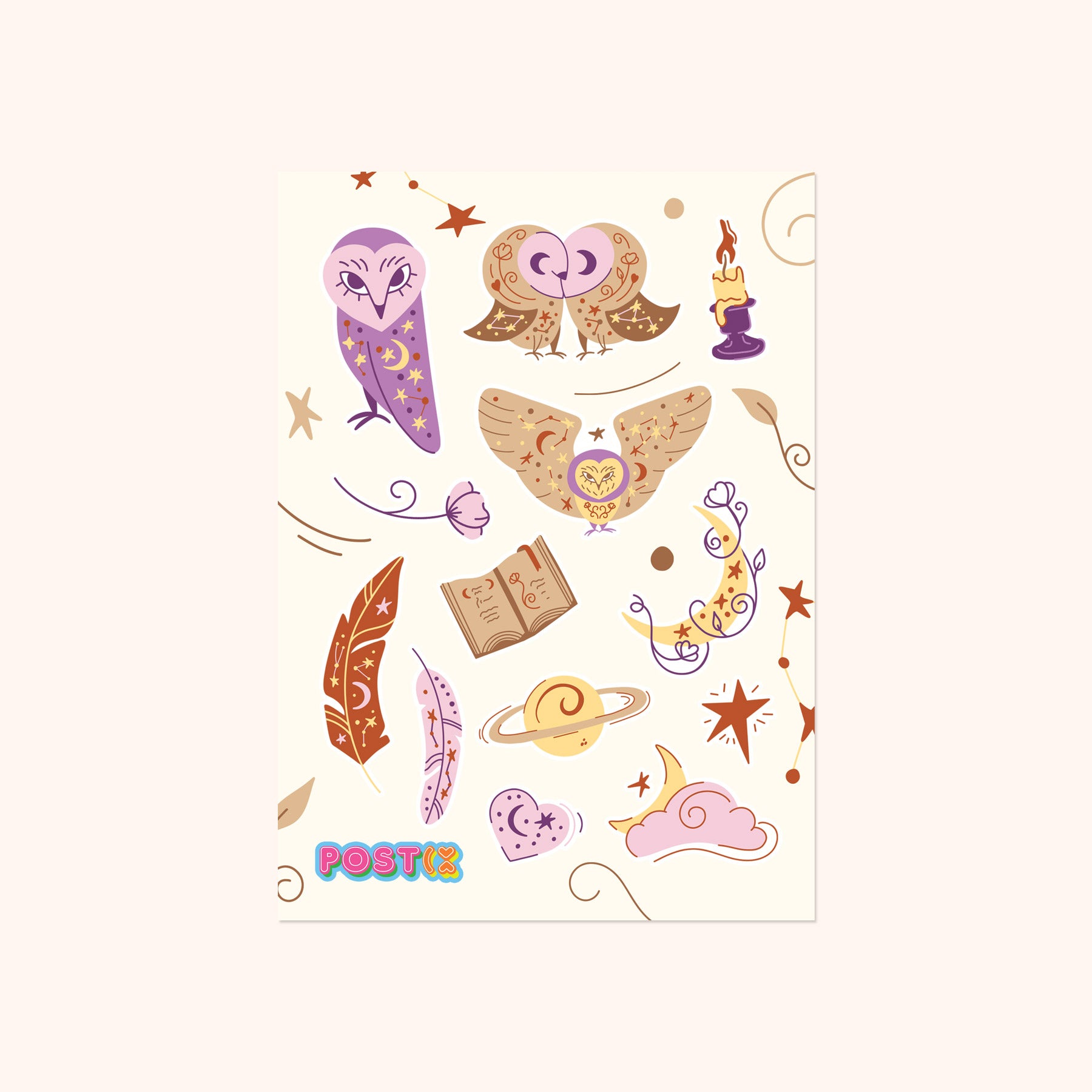 Wise Magic Owls Sticker Sheet