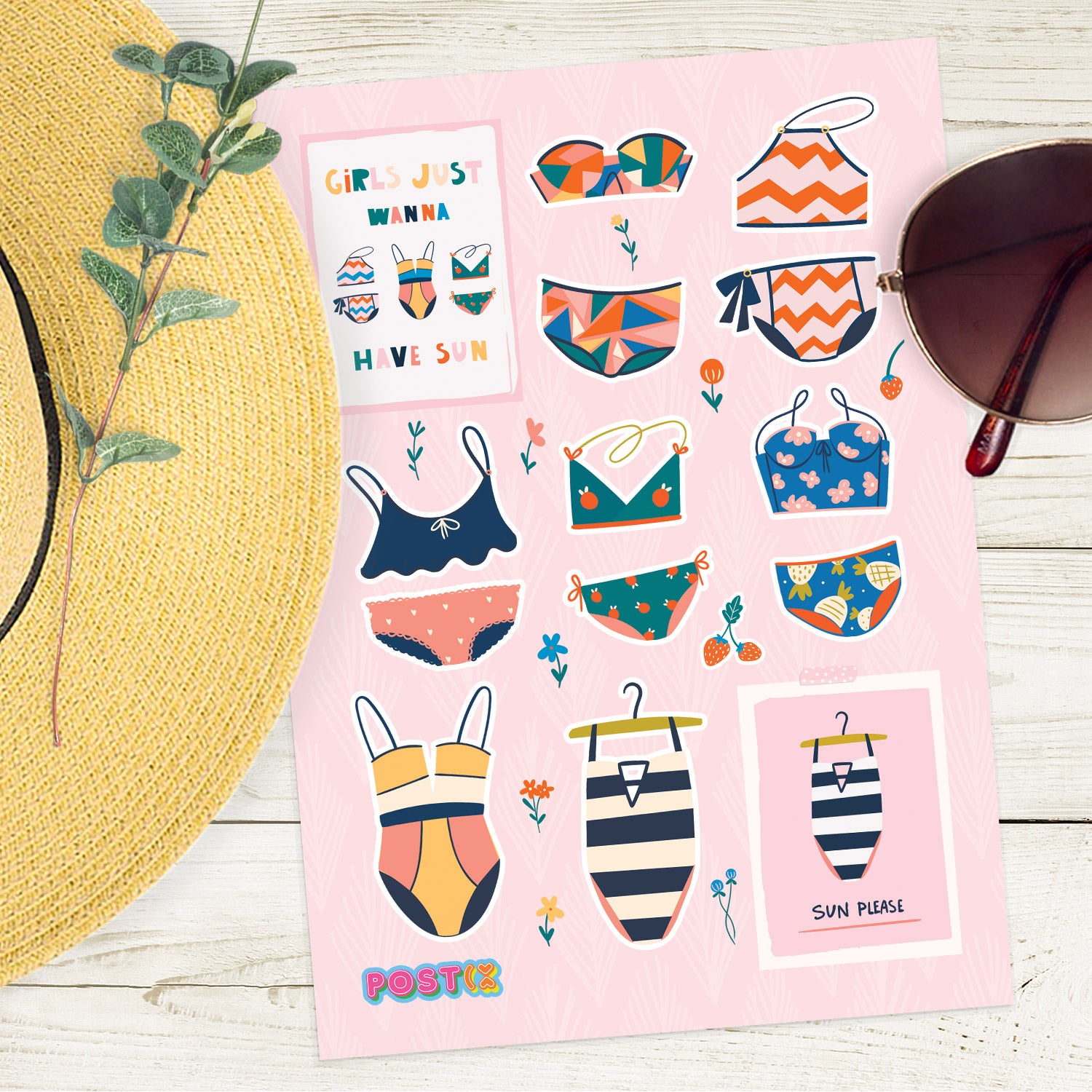 Swimwear Style Sticker Sheet