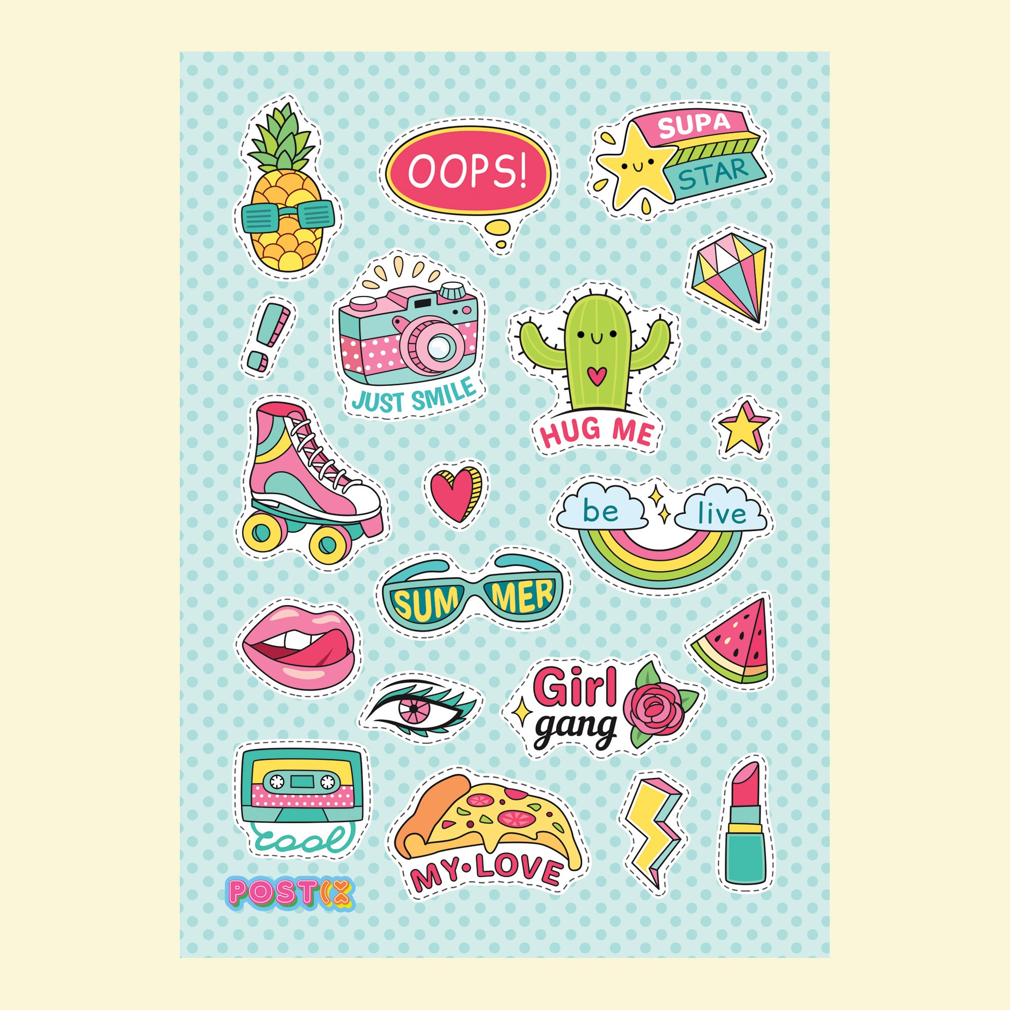 Girls Just Wanna Have Sun Sticker Sheet